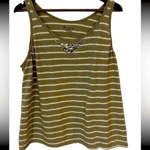 Lane Bryant Striped Jeweled Tank Top Size 18/20​